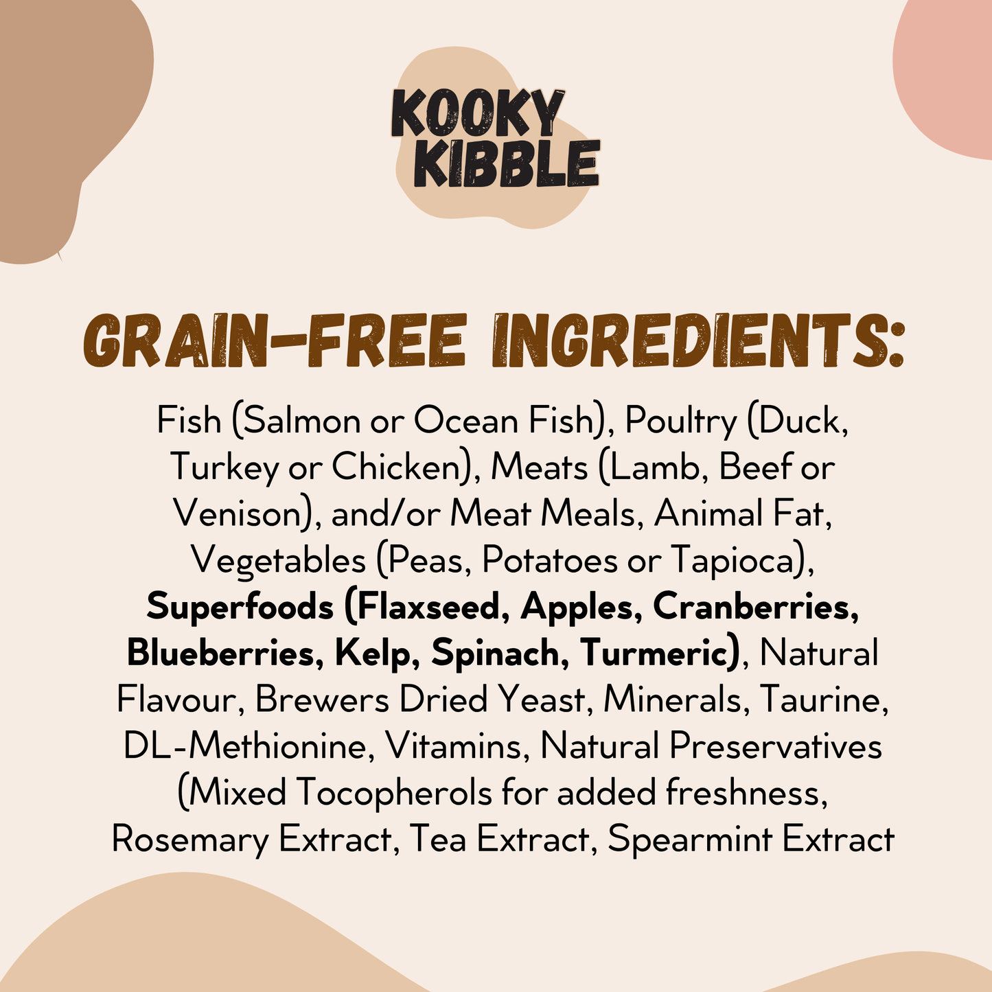 Kooky Kibble Grain-Free Dry Cat Food for All Life Stages Starter Kit (200g)