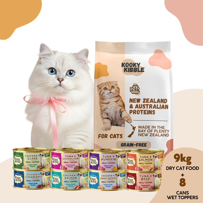 New Zealand Cat Kibbles and Cat Meal Topper Bundle Deals