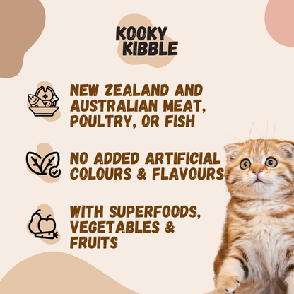 Kooky Kibble Grain-Free Dry Cat Food for All Life Stages Starter Kit (200g)