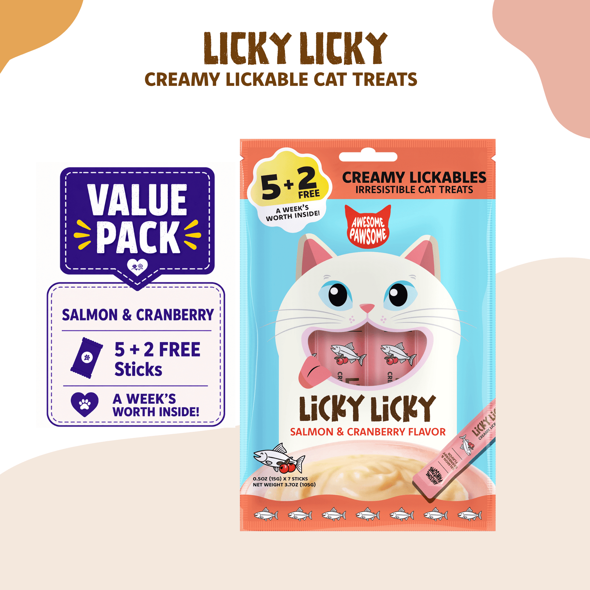 Awesome Pawsome Licky Licky Cat Treats - Kooky Kibble Singapore