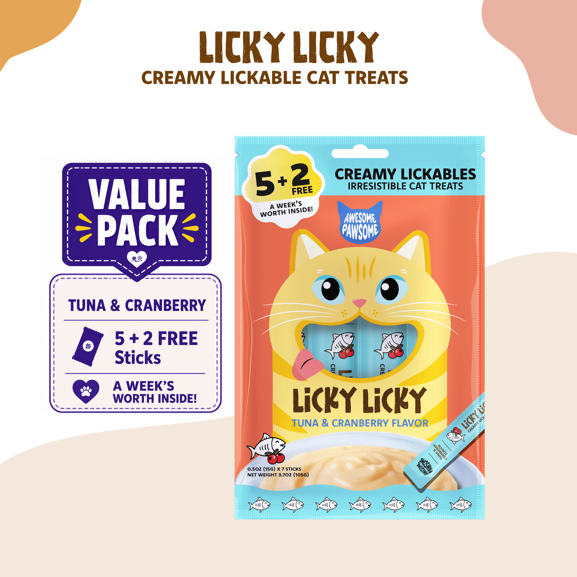 Awesome Pawsome Licky Licky Cat Treats - Kooky Kibble Singapore