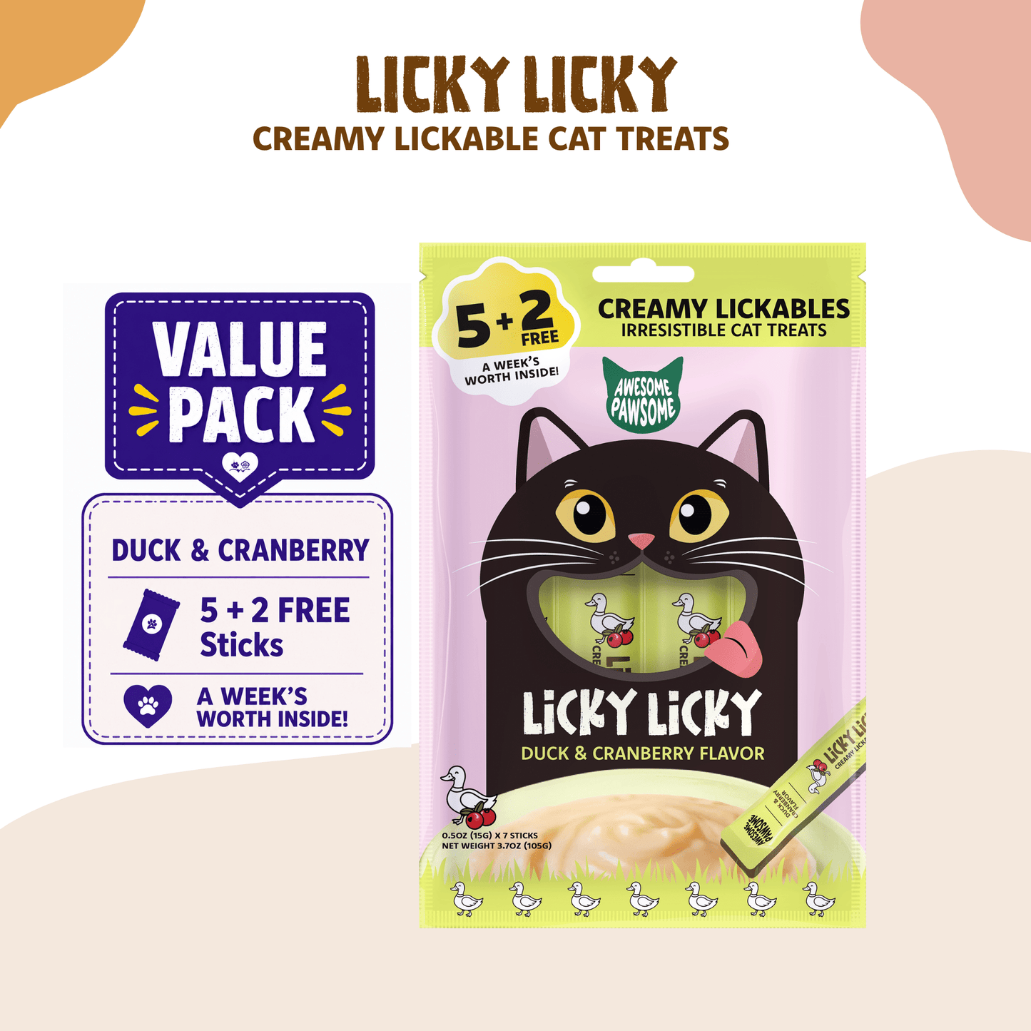 Awesome Pawsome Licky Licky Cat Treats - Kooky Kibble Singapore