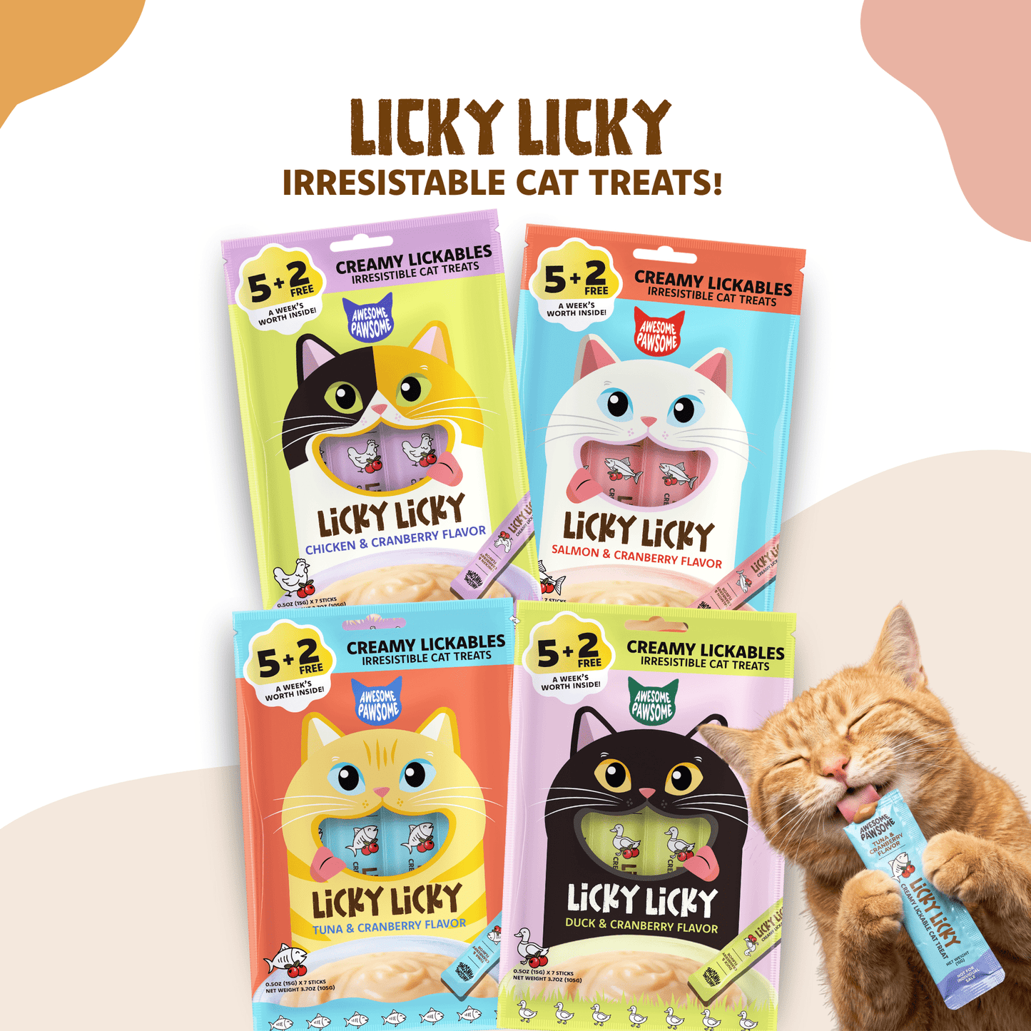 Awesome Pawsome Licky Licky Cat Treats - Kooky Kibble Singapore
