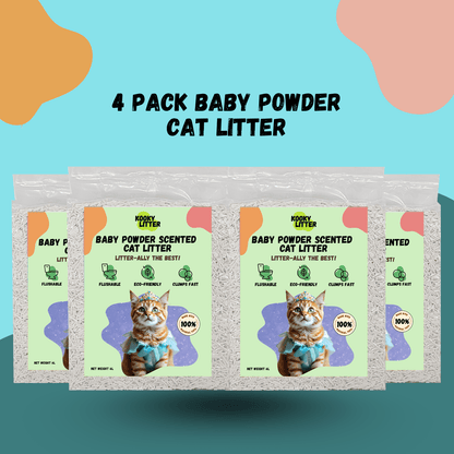 Kooky Baby Powder Scented Cat Litter 2.5kg Flushable Tofu Eco Friendly New Zealand Made - Kooky Kibble Singapore