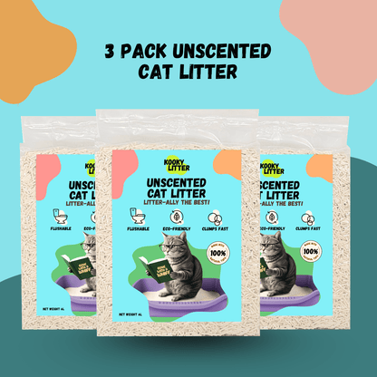 Kooky Unscented Cat Litter 2.5kg Flushable Tofu Eco Friendly New Zealand Made - Kooky Kibble Singapore