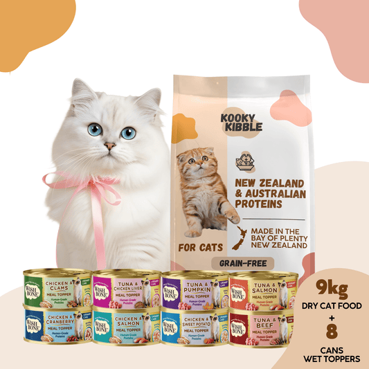 New Zealand Cat Kibbles and Cat Meal Topper Bundle Deals - Kooky Kibble Singapore