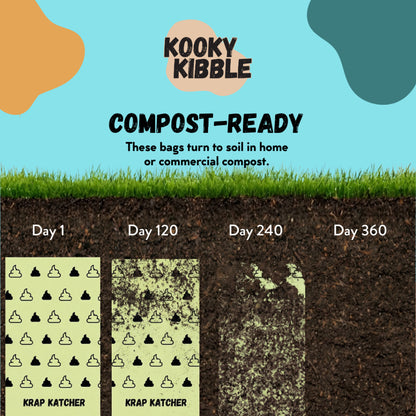 [NEW LAUNCH - NDD SERVICE] Kooky Krap Catcher Biodegradable Poop Bag For Cats Or Dogs