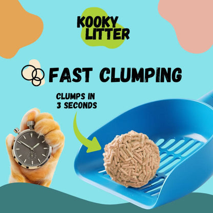 Kooky Baby Powder Scented Cat Litter 2.5kg Flushable Tofu Eco Friendly New Zealand Made