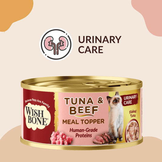 Wishbone Tuna & Beef - Cat Urinary Care Topper in Cans 85g - Kooky Kibble Singapore