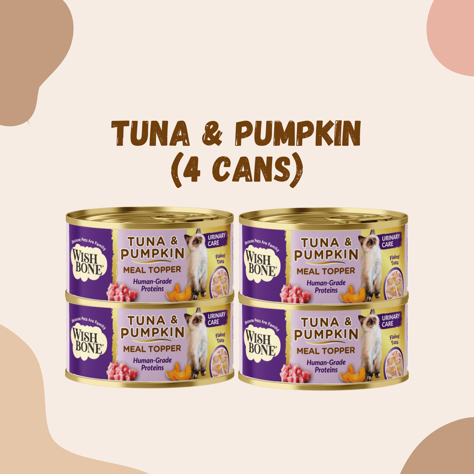 Wishbone Tuna & Pumpkin - Cat Urinary Care Topper in Cans 85g - Kooky Kibble Singapore