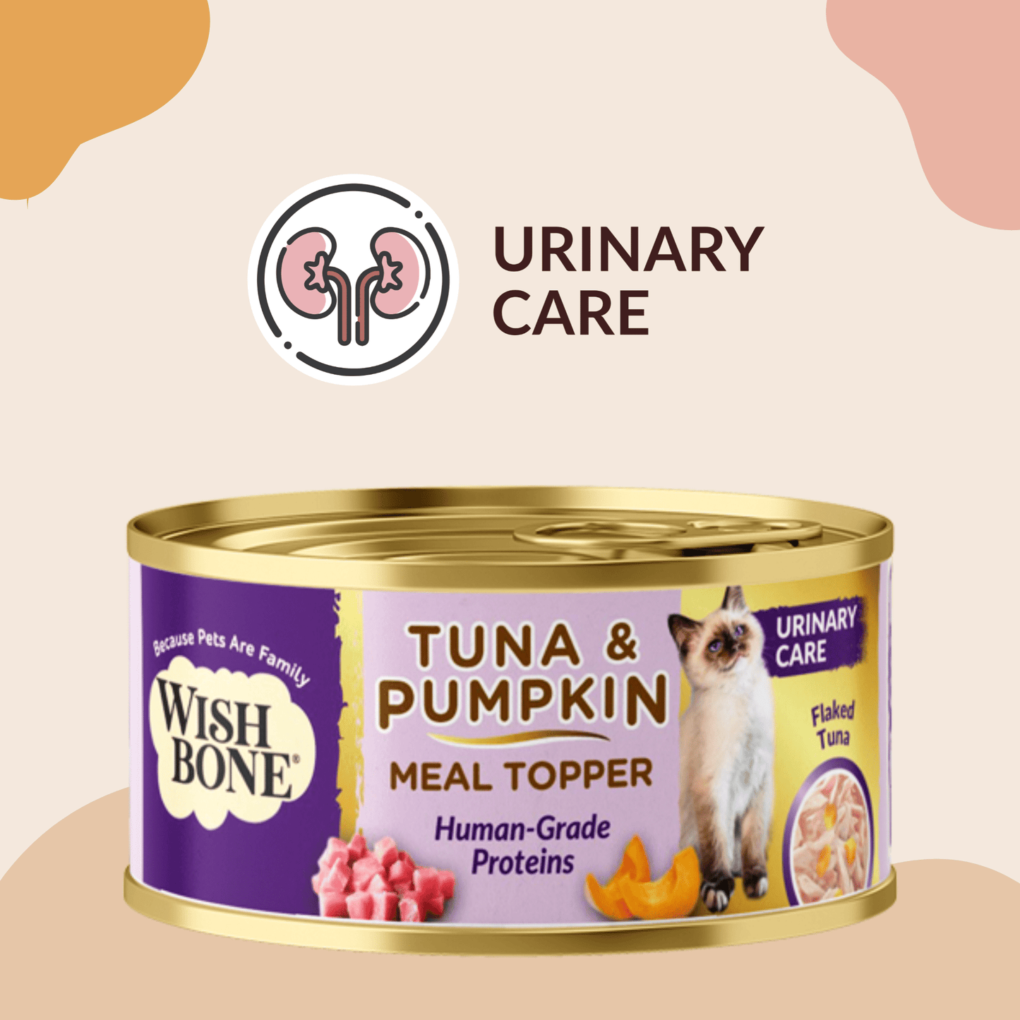 Wishbone Tuna & Pumpkin - Cat Urinary Care Topper in Cans 85g - Kooky Kibble Singapore