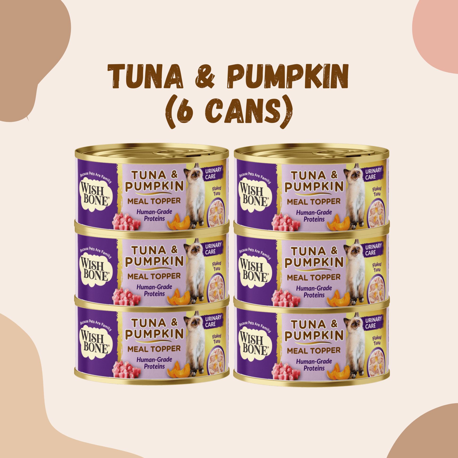 Wishbone Tuna & Pumpkin - Cat Urinary Care Topper in Cans 85g - Kooky Kibble Singapore