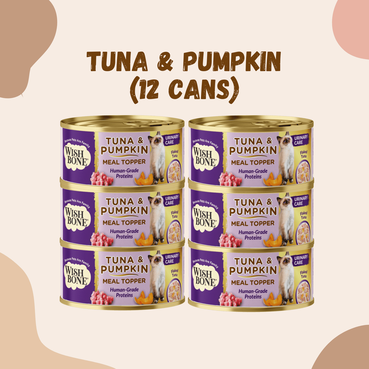 Wishbone Tuna & Pumpkin - Cat Urinary Care Topper in Cans 85g - Kooky Kibble Singapore