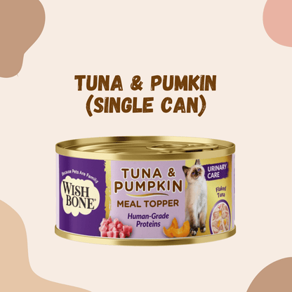 Wishbone Tuna & Pumpkin - Cat Urinary Care Topper in Cans 85g - Kooky Kibble Singapore