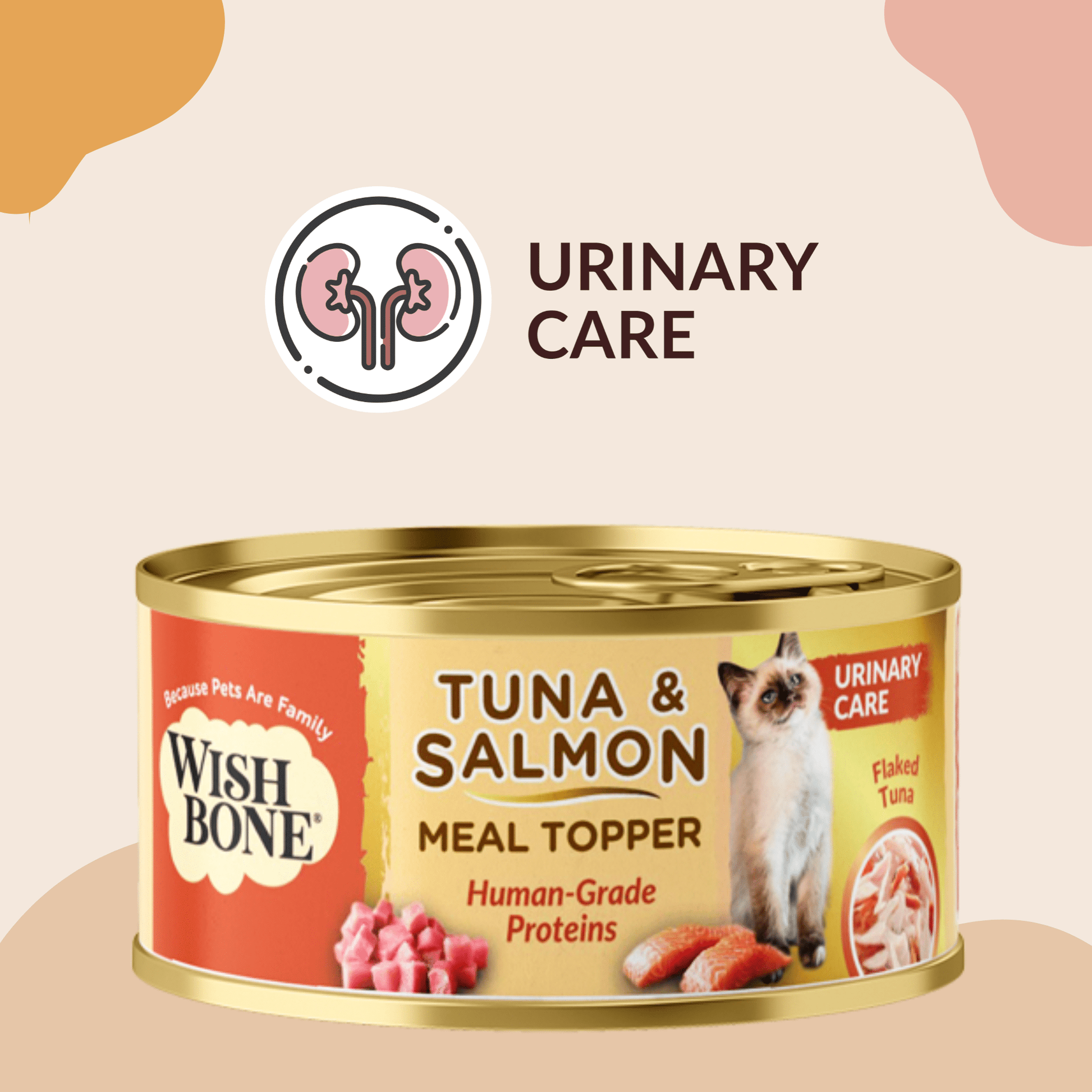 Wishbone Tuna & Salmon - Cat Urinary Care Topper in Cans 85g - Kooky Kibble Singapore