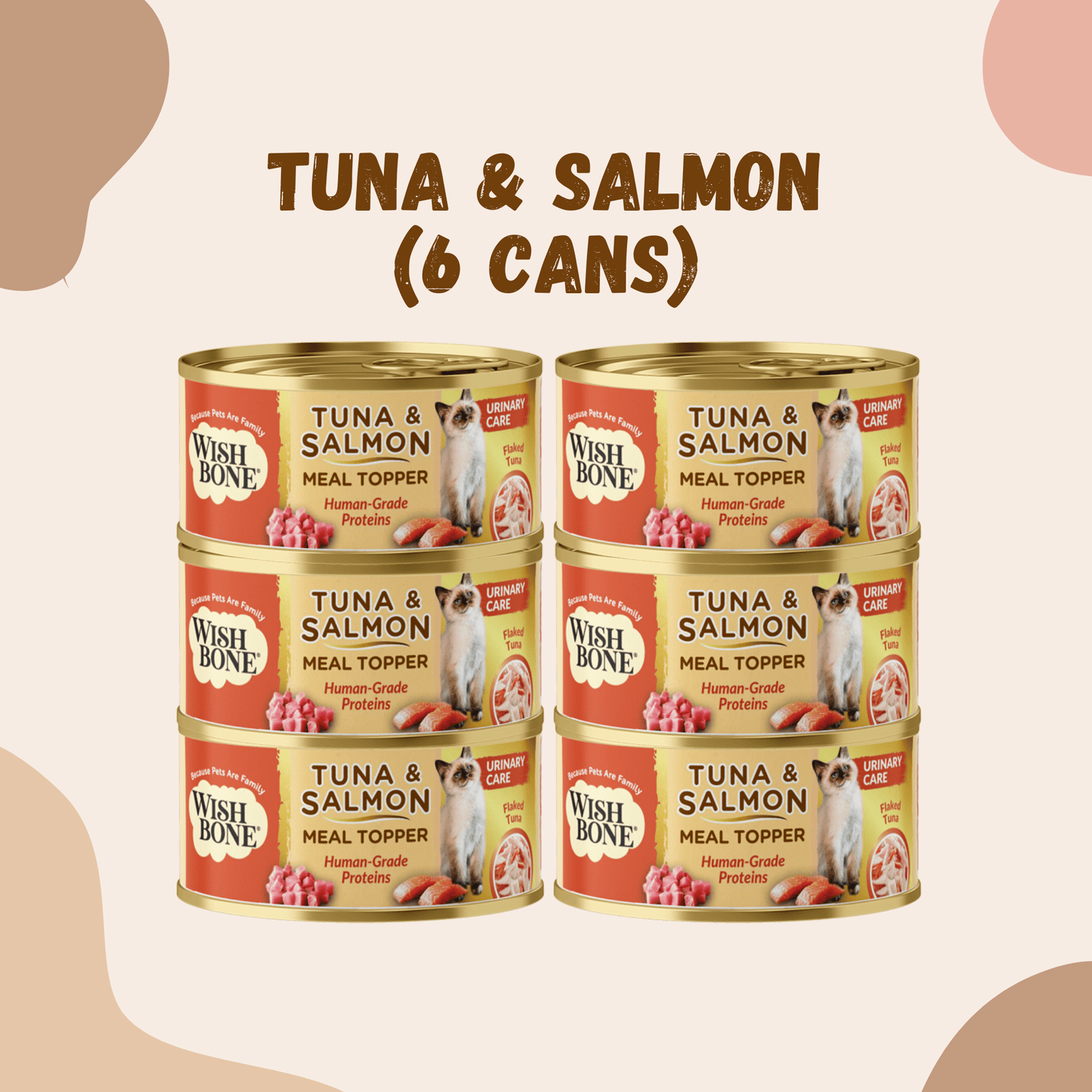 Wishbone Tuna & Salmon - Cat Urinary Care Topper in Cans 85g - Kooky Kibble Singapore