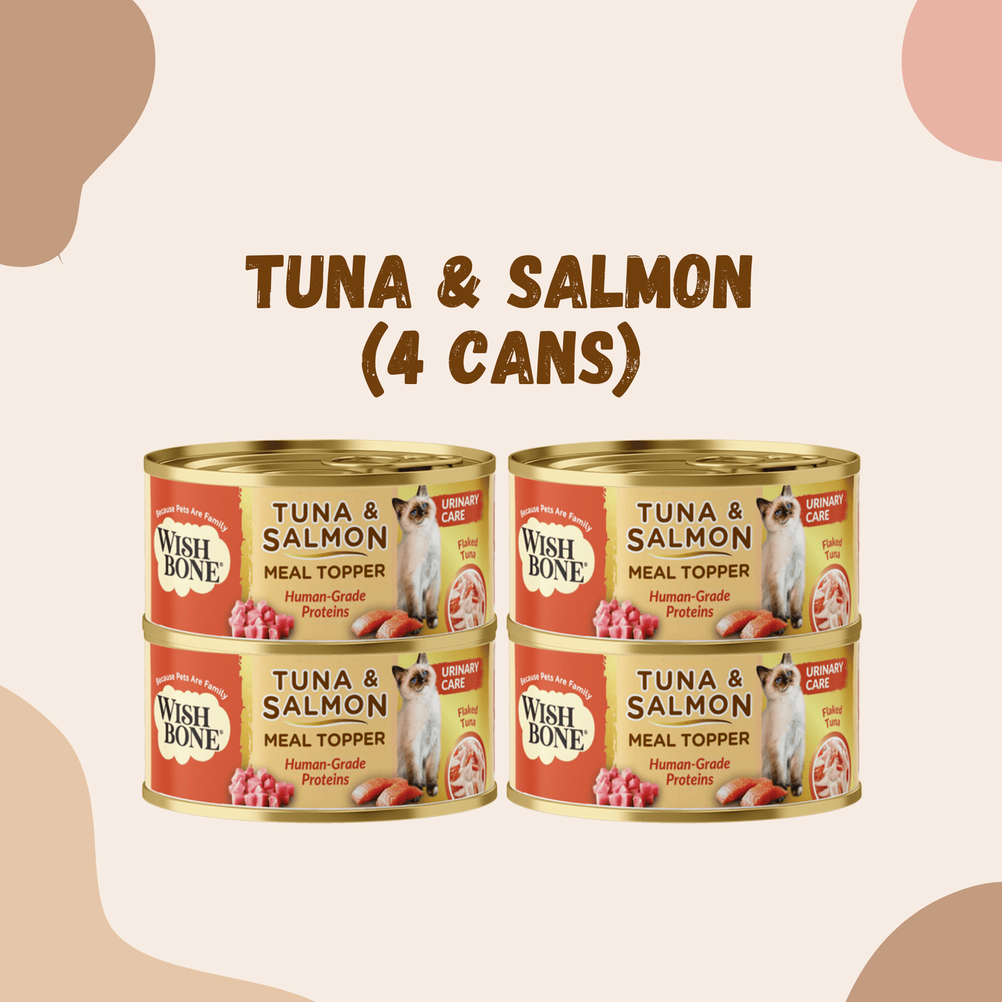 Wishbone Tuna & Salmon - Cat Urinary Care Topper in Cans 85g - Kooky Kibble Singapore